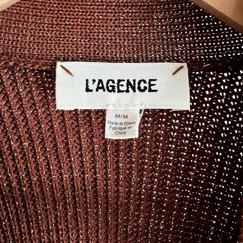 L'AGENCE Noe Double Breasted Copper Cardigan Sweater - Picture 15 of 16